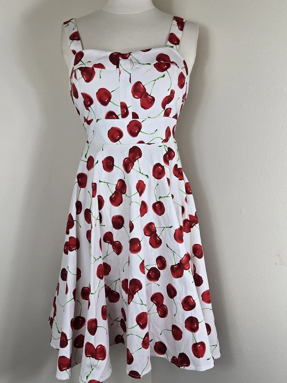Cherry Print Pinup Dress - Picture 2 of 4